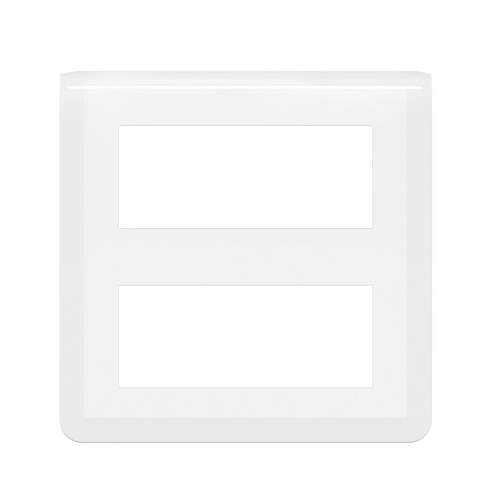 Legrand - Mosaic L - Plaque 2 x 5 modules - Blanc - Réf : 078830L