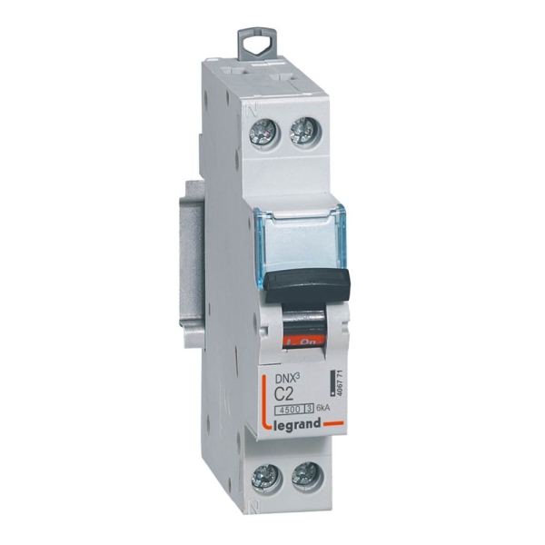 DISJONCTEUR LEGRAND DNX3 PH/N - 2A - VIS/VIS - Réf : 406771