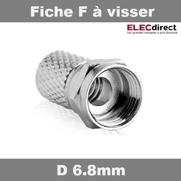 Fiche F à visser diamètre 6,8cm. : RZ154