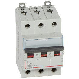 Legrand - Disjoncteur 3P DX3 - 20A - 10kA - courbe C - Réf : 407830