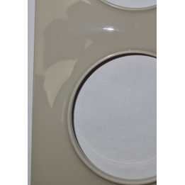 Schneider - Odace 2011 - Styl - Plaque 3 postes - Entraxe 71mm - Sable - Réf : S520706B1