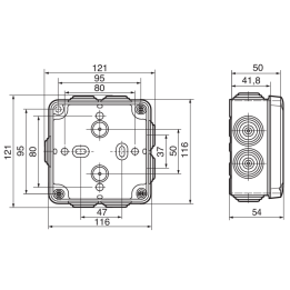Legrand - Boîte de dérivation étanche IP55 - 105x105x55 - Réf : 092022