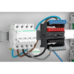 Schneider - Resi9 - Kit supports borniers pour coffrets Resi9 et Pragma ou tout rail Din - Réf. : LGYT601R+R9H13411 + R9H13411P