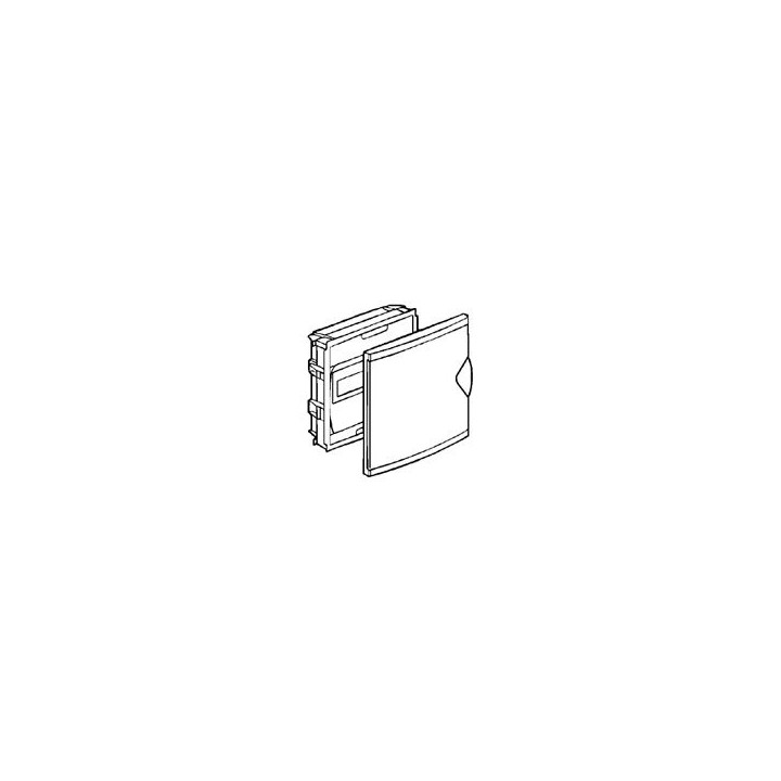 Legrand - Coffret modulaire mini encastré 1 rangée 6+2 modules 213x205x71mm - avec porte isolante blanc - Réf : 001410