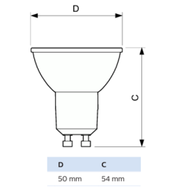 Philips - Corepro LEDspot GU10 4000k 4.6W - 390lm - 36D - 840 - PAR 16 - Réf : 728390