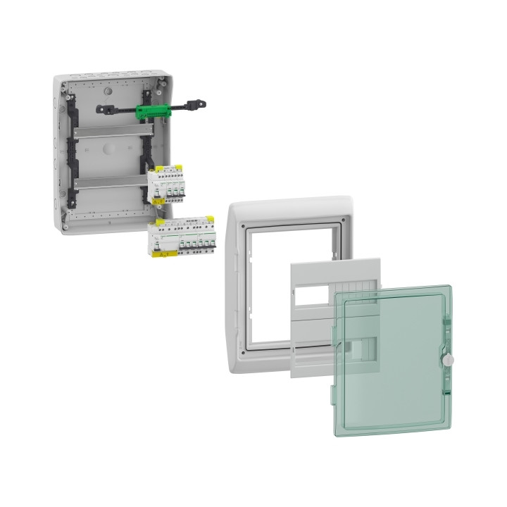 Schneider - Mureva - Coffret étanche - 2 Rangées 12 Modules - IP65/IK09 - Réf : 13964M