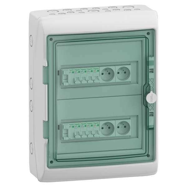 Schneider - Mureva - Coffret étanche - 2 Rangées 12 Modules - IP65/IK09 - Réf : 13964M