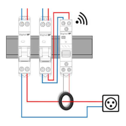 Digital Electric - Compteur d'énergie Wifi - MONO EMDX3 - avec Tore Ouvrant 60A - Réf : 04924