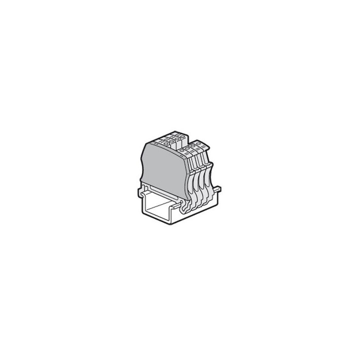 Legrand - Cloison terminale pour bloc de jonction Viking 3 à vis - 1 entrée & 1 sortie - Pas 5, 6, 8, 10 mm - Réf : 037550