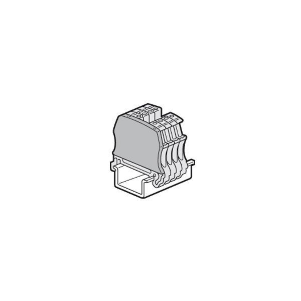 Legrand - Cloison terminale pour bloc de jonction Viking 3 à vis - 1 entrée & 1 sortie - Pas 5, 6, 8, 10 mm - Réf : 037550