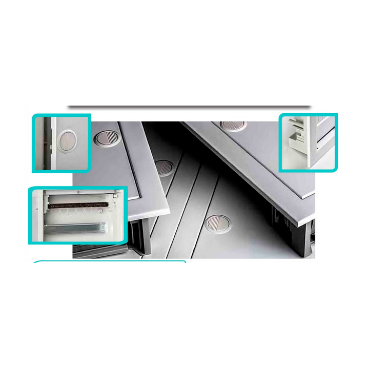 Digital Electric - Coffret encastré vide - IP40 porte métal extra plate - 3 rangées - 42 mod - Réf : 07436
