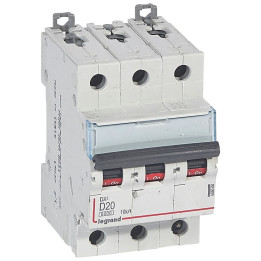 Legrand - Disjoncteur 3P DX3 20A - 10kA - courbe D - Réf : 408060