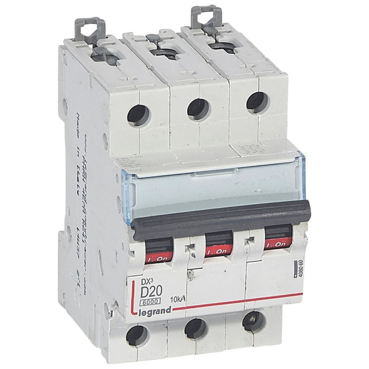 Legrand - Disjoncteur 3P DX3 20A - 10kA - courbe D - Réf : 408060