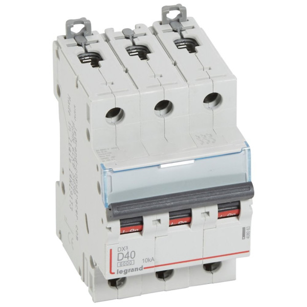 Legrand - Disjoncteur - 3P - 40A - Courbe D - DX3 6000/10kA - Vis/Vis - Réf : 408063