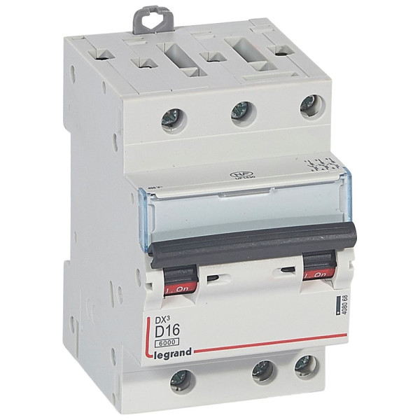 Legrand - Disjoncteur DX3- 3P - 16A - courbe D - 10KA pour peigne HX³ optimisé Réf 408068