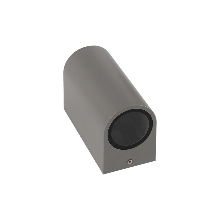 Spectrum - Applique murale extérieure - Parete - GU10x2 bi-directionnelle gris- IP54, 2x6W max. - A++ - Réf : SLIP007008