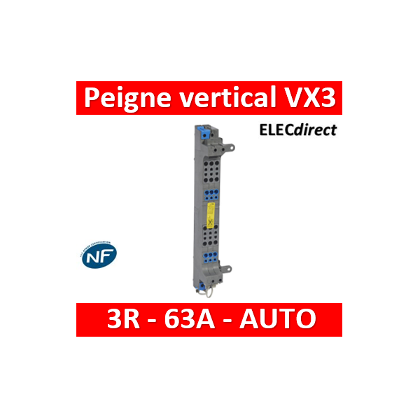 Peigne d'alimentation verticale 3 rangées Legrand