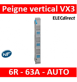 Legrand - Peignes verticaux VX³ auto - 63 A - pour coffrets 6 rangées - 405026