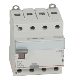 Legrand - Inter diff DX3 - ID 4P 40A - 30mA - A - Réf : 411666