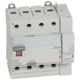 LEGRAND - Inter différentiel DX3-ID 4P 40A - 300mA - AC - Départ Haut - 5M - Réf : 411654