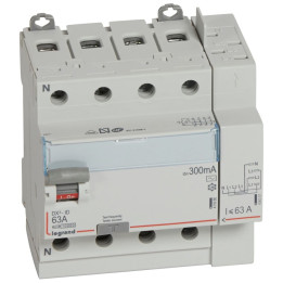 LEGRAND - Inter différentiel DX3-ID 4P 63A - 300mA - AC - Départ Haut - 5M - Réf : 411655