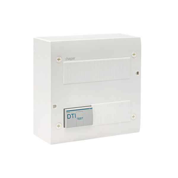 Hager - Coffret de communication éco - 4 x RJ45 Grade 2TV - Réf : TN305