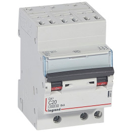 Legrand - Disjoncteur DNX³4500 6kA arrivée automatique sortie à vis - tripolaire 400V~ 20A courbe C - 406902