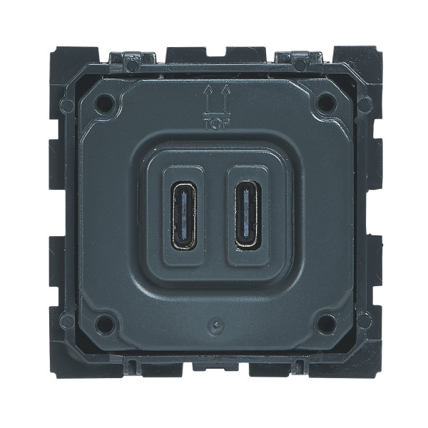 Legrand - Céliane - Mécanisme Double Prise USB - type C - 3A - 15W - Réf : 067466