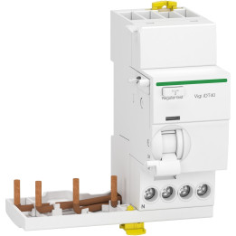 Schneider - Acti9 - iDT40 - module différentiel Vigi - départ iDT40 - 3P+N 40A 30mA type ASI - Réf : A9Y64740