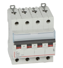 Legrand - Disjoncteur 4P DX3 40A - 10kA - courbe D - Réf : 408121