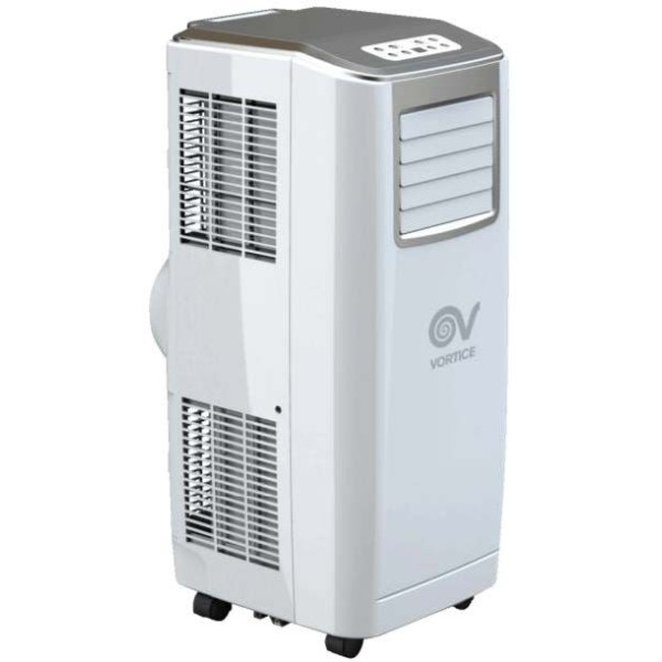 Vortice - Climatiseur Mobile sur roues + Kit fenêtre pour rejet (coulissant ou guillotine) - 2600W - Réf : 65013