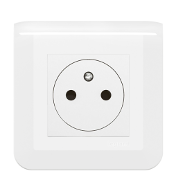 Legrand - Mosaic - Prise de Courant complète - 1 poste (2M) - 16A - 250V - 080251+078802L+077111L