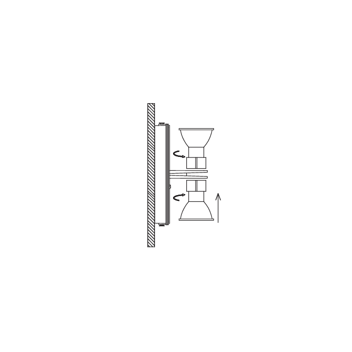 Spectrum - Applique murale extérieure - Parete - GU10x2 bi-directionnelle gris- IP54, 2x6W max. - A++ - Réf : SLIP007008