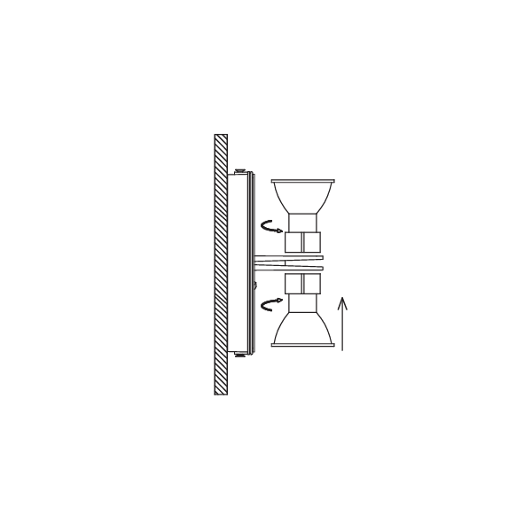 Spectrum - Applique murale extérieure - Parete - GU10x2 bi-directionnelle gris- IP54, 2x6W max. - A++ - Réf : SLIP007008