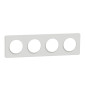 Schneider - Odace 2011 - Touch - Plaque 4 postes - Entraxe 71 mm - Blanc - Réf : S520808