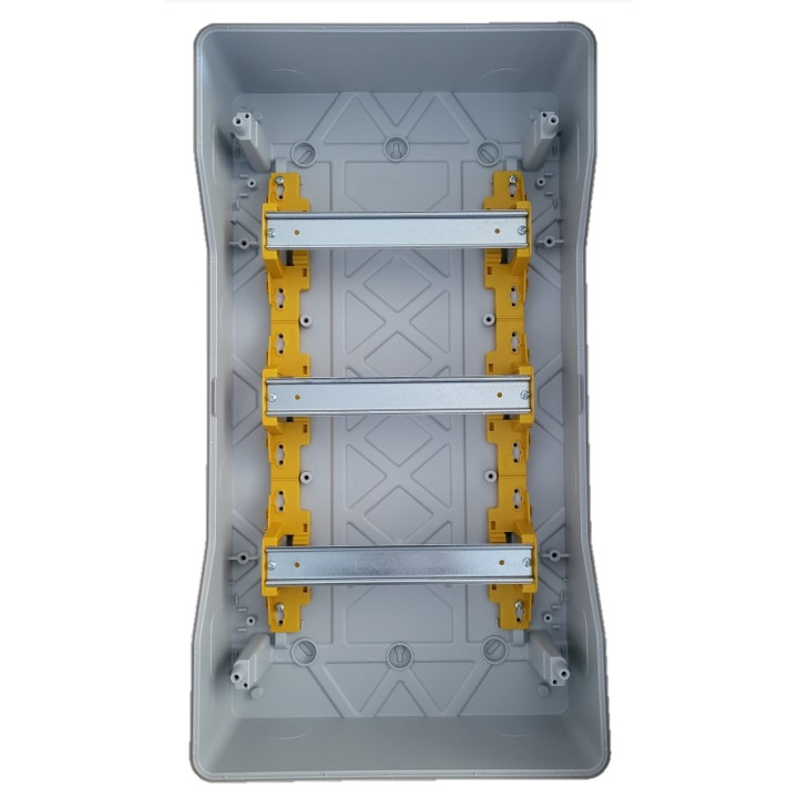 Legrand - Plexo³ - Coffret étanche - 3 Rangées 12 Modules - Sans bornier - IP65/IK09 - Réf : 601833