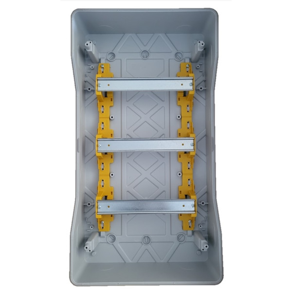 Legrand - Plexo³ - Coffret étanche - 3 Rangées 12 Modules - Sans bornier - IP65/IK09 - Réf : 601833