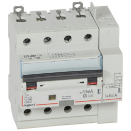 LEGRAND - Disjoncteur différentiel DX3 4P - 32A - 30ma - AC - Réf : 411200