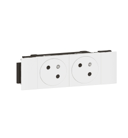 Legrand - Prise Mosaic pour goulotte 2x2P+T - 4M - Réf : 077102L