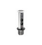 GTV Lighting - Multiprise encastrable Ø80 mm - 2 x 2P+T - USB A+C - chargeur inductif 10W - Argent - Réf : AE-BPW2FCAM-10