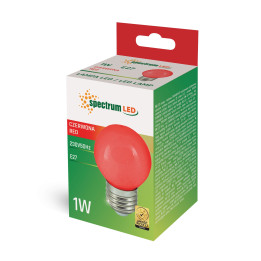 Spectrum - Ampoule LED E27  1W - Angle 270° - Rouge - 20lm - Réf : WOJ+11795