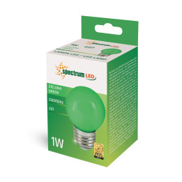Spectrum - Ampoule LED E27  1W - Angle 270° - Vert - 20lm - Réf : WOJ+11796