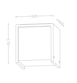 GTV Lighting - Applique murale LED LEO - 170x165mm - 1xE27 - Noir - Réf.: OS-LEOE27B-10