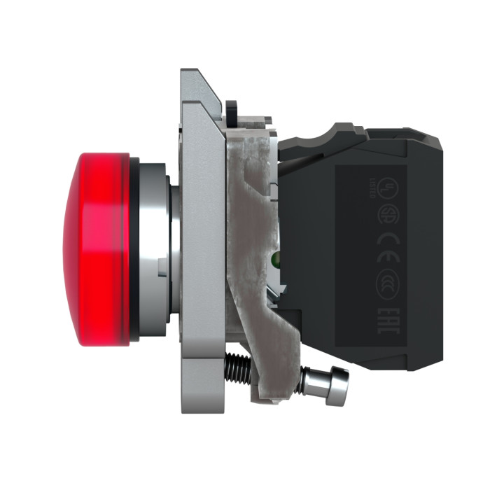 Schneider - Harmony XB4 - Voyant rond Ø22 - IP66 - rouge - LED intégrée - 24V - Réf : XB4BVB4