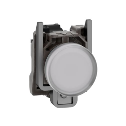 Schneider - Harmony XB4 - Voyant lumineux LED Ø22 - IP66 - blanc - 230V - vis étrier -  Réf : XB4BVM1
