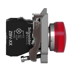 Schneider - Harmony XB4 - Voyant lumineux LED D22 - IP66 - rouge - 230V - Réf : XB4BVM4