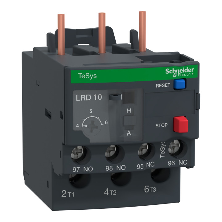 Schneider - Relais de Protection Thermique Moteur Tesys 4 à 6 A Classe 10A - Réf : LRD10