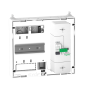 Schneider - Platine avec Disjoncteur branchement EDF 15/45A - Sélectif - 500mA - 1P+N - Réf : SCHPLATDB45