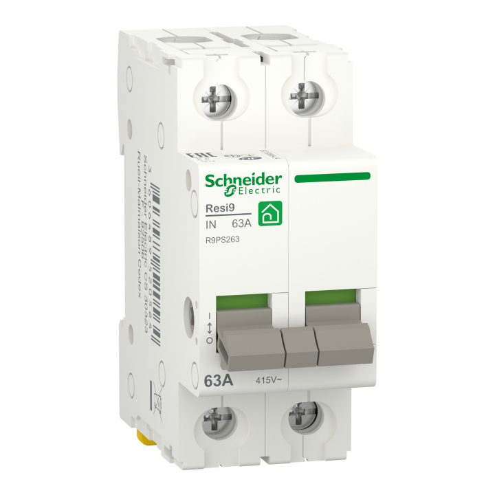 Schneider - Interrupteur-sectionneur 2P - 63A - RESI XP - Réf :R9PS263