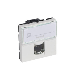 Legrand - Mosaic - Prise RJ 45 - Cat.6A - STP - 2 modules - LCS² - Blanc - Réf : 076576